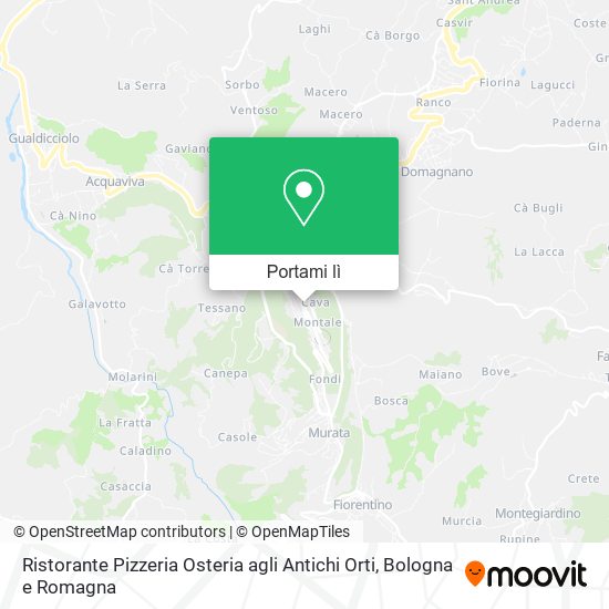 Mappa Ristorante Pizzeria Osteria agli Antichi Orti