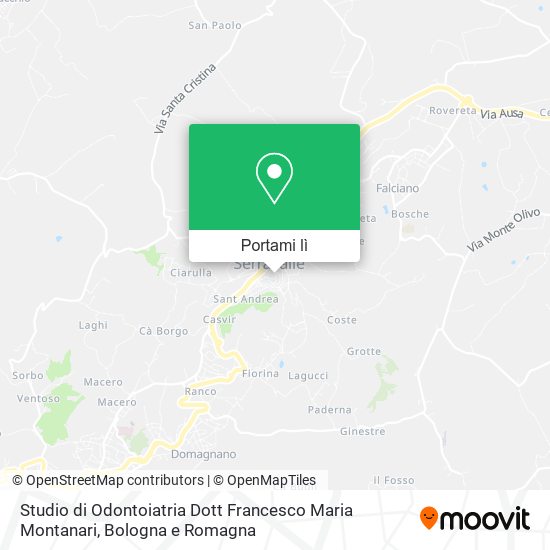Mappa Studio di Odontoiatria Dott Francesco Maria Montanari
