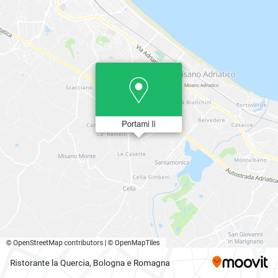Mappa Ristorante la Quercia
