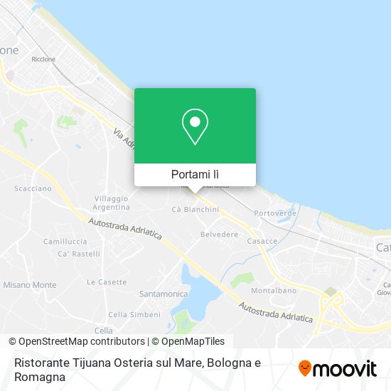 Mappa Ristorante Tijuana Osteria sul Mare