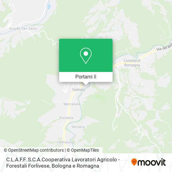 Mappa C.L.A.F.F. S.C.A.Cooperativa Lavoratori Agricolo - Forestali Forlivese