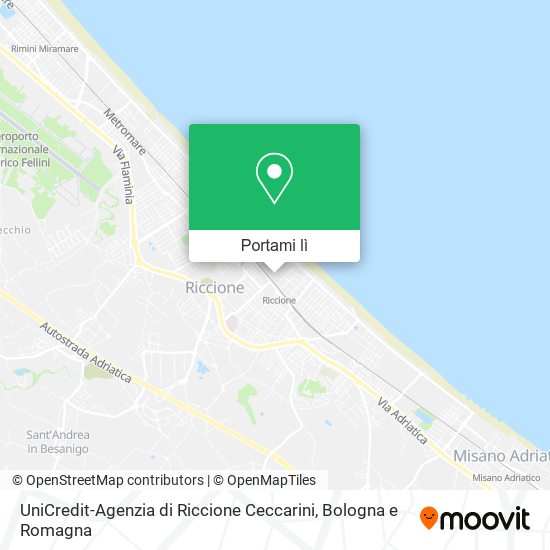 Mappa UniCredit-Agenzia di Riccione Ceccarini