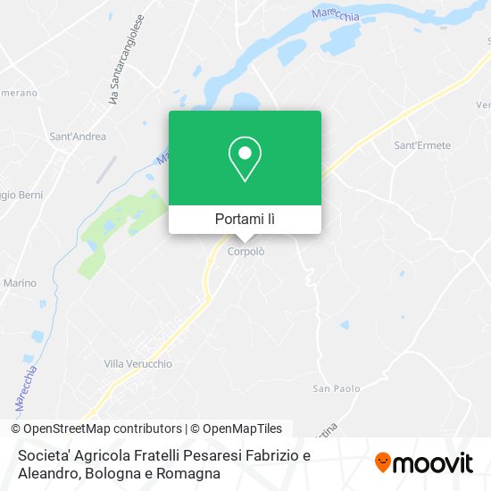 Mappa Societa' Agricola Fratelli Pesaresi Fabrizio e Aleandro