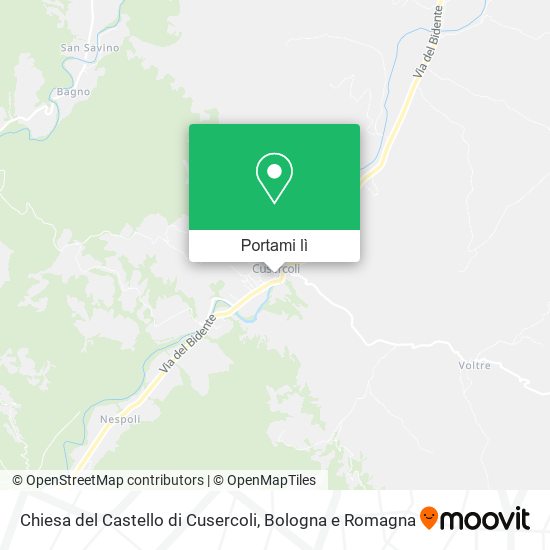 Mappa Chiesa del Castello di Cusercoli