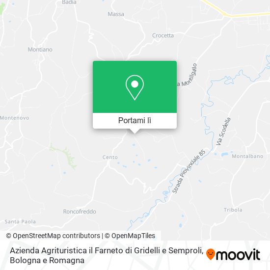 Mappa Azienda Agrituristica il Farneto di Gridelli e Semproli