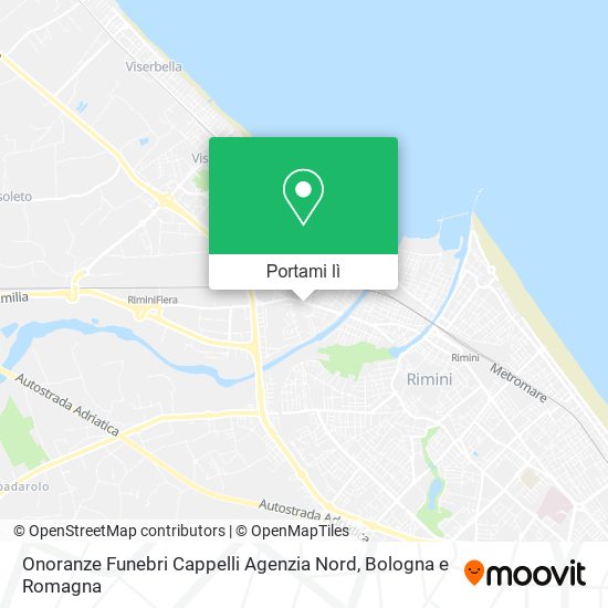 Mappa Onoranze Funebri Cappelli Agenzia Nord