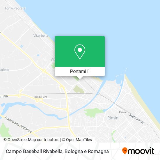 Mappa Campo Baseball Rivabella
