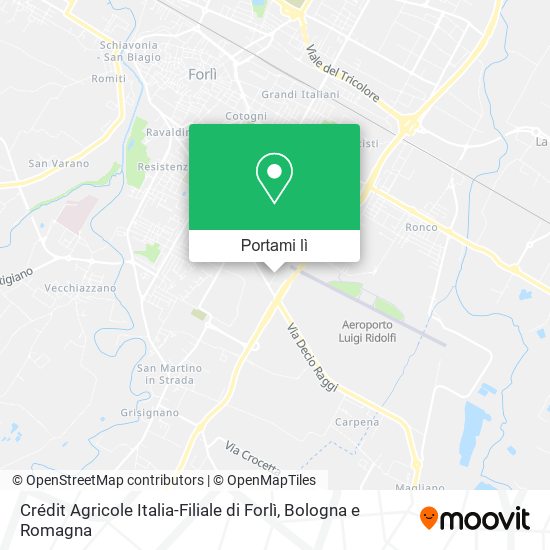 Mappa Crédit Agricole Italia-Filiale di Forlì