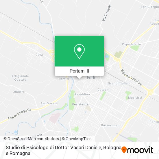 Mappa Studio di Psicologo di Dottor Vasari Daniele