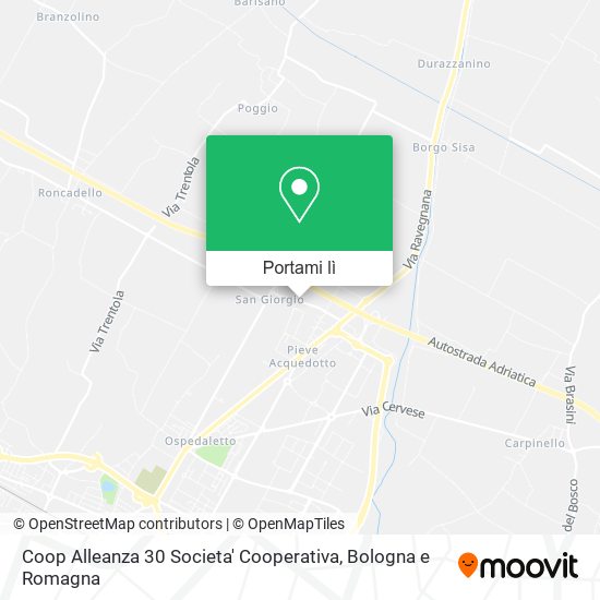 Mappa Coop Alleanza 30 Societa' Cooperativa