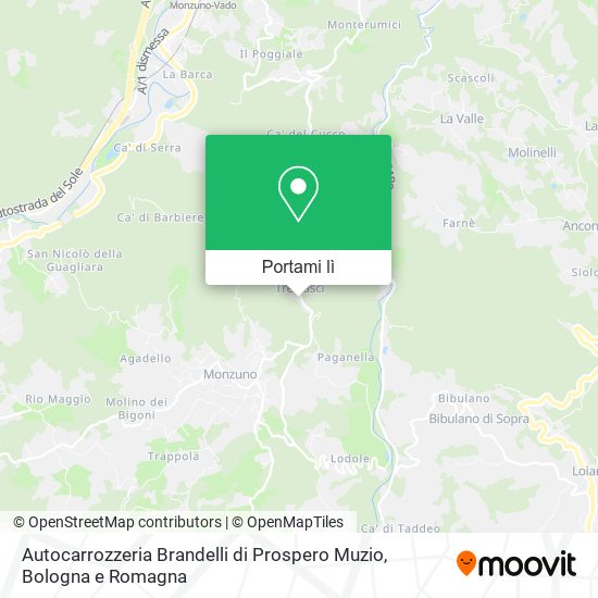 Mappa Autocarrozzeria Brandelli di Prospero Muzio