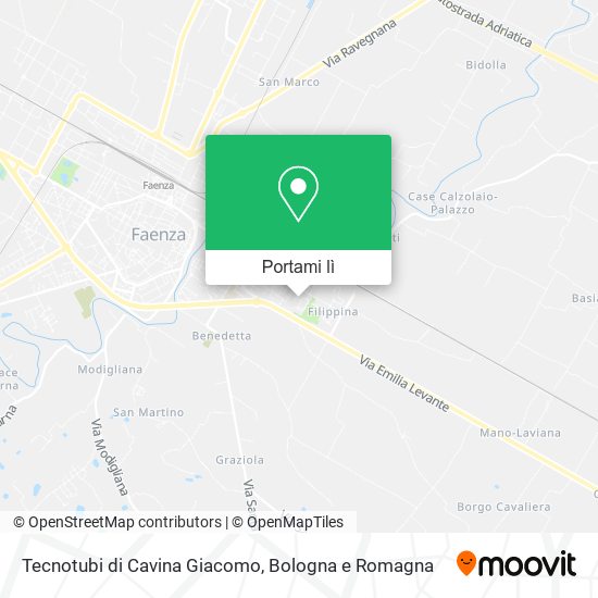 Mappa Tecnotubi di Cavina Giacomo