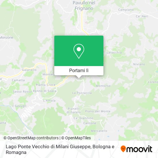 Mappa Lago Ponte Vecchio di Milani Giuseppe