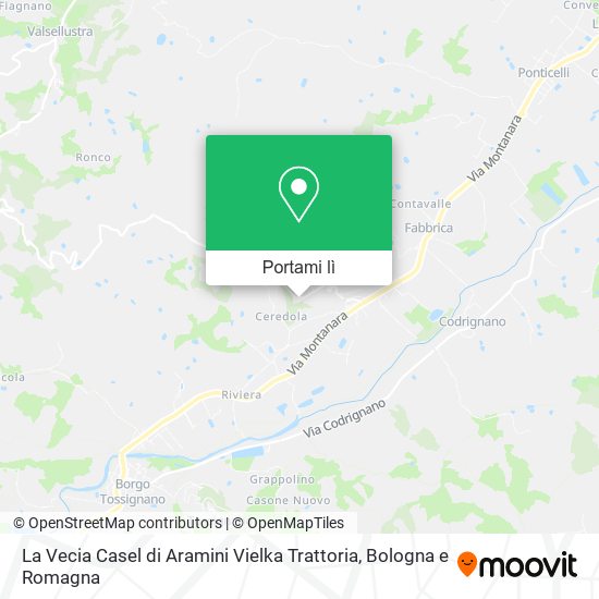 Mappa La Vecia Casel di Aramini Vielka Trattoria