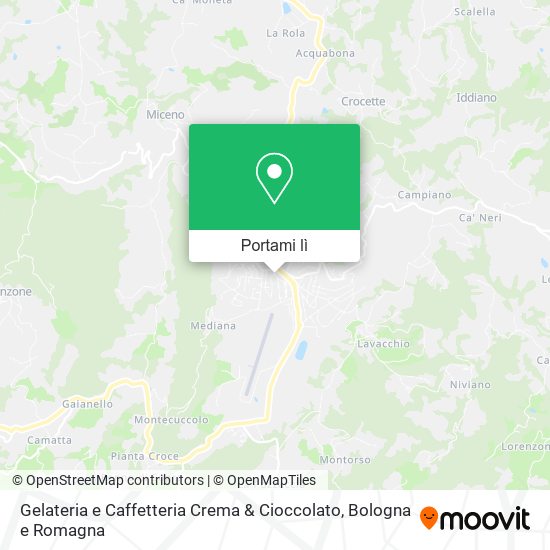 Mappa Gelateria e Caffetteria Crema & Cioccolato