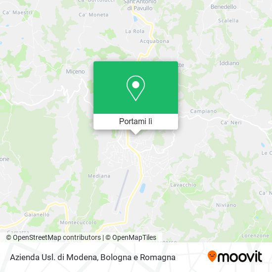 Mappa Azienda Usl. di Modena