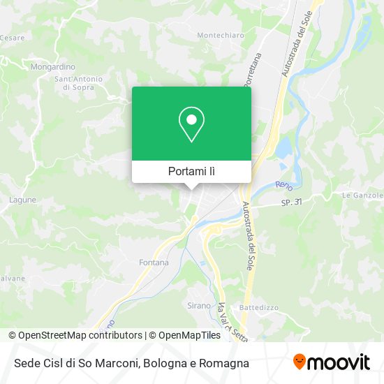 Mappa Sede Cisl di So Marconi
