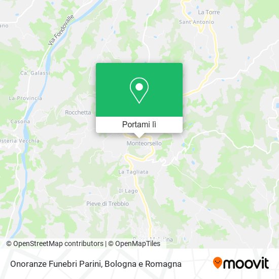Mappa Onoranze Funebri Parini