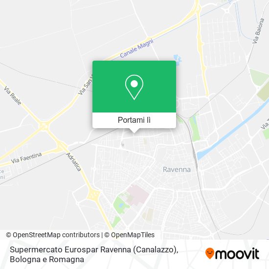 Mappa Supermercato Eurospar Ravenna (Canalazzo)