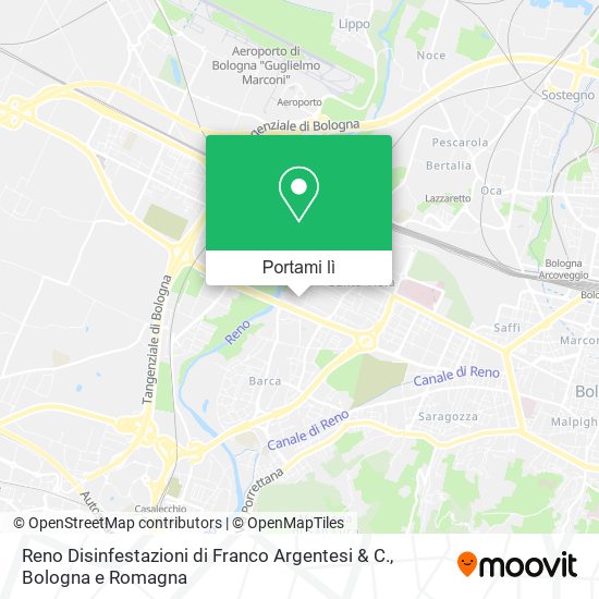Mappa Reno Disinfestazioni di Franco Argentesi & C.