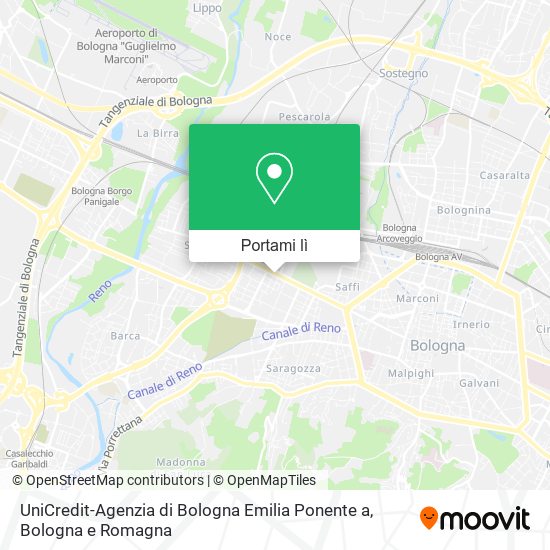 Mappa UniCredit-Agenzia di Bologna Emilia Ponente a