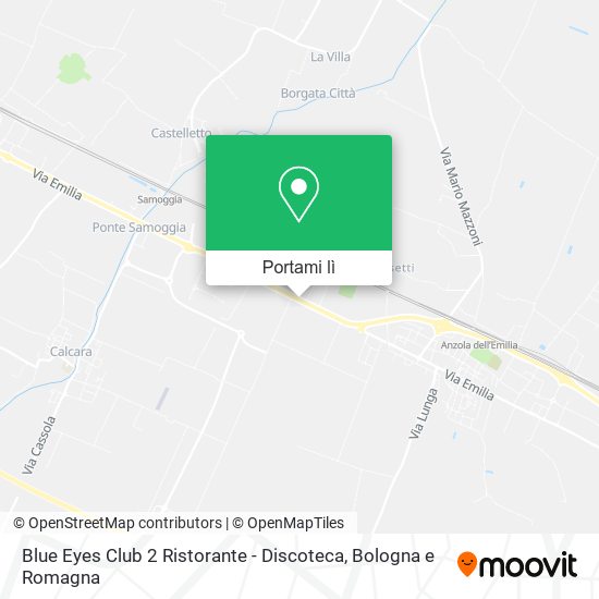 Mappa Blue Eyes Club 2 Ristorante - Discoteca