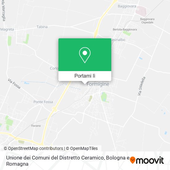 Mappa Unione dei Comuni del Distretto Ceramico