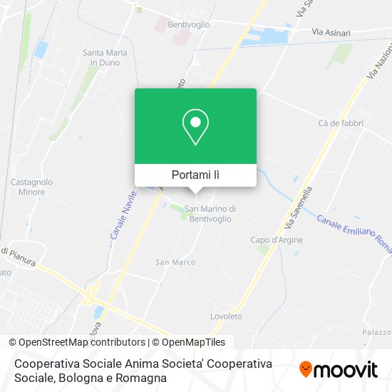 Mappa Cooperativa Sociale Anima Societa' Cooperativa Sociale