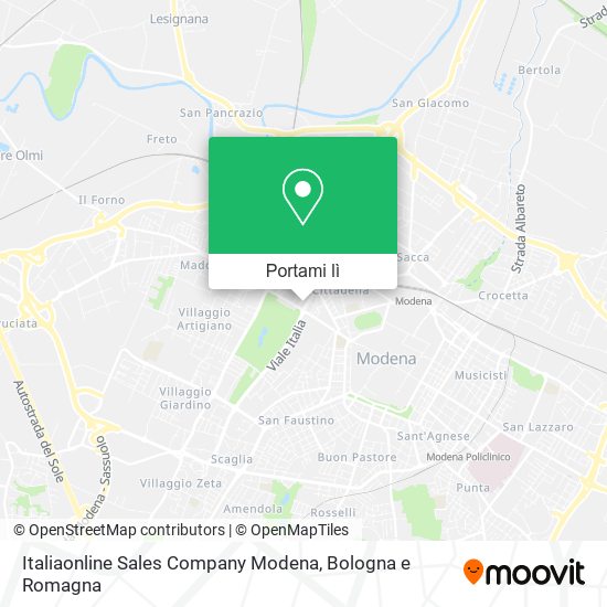 Mappa Italiaonline Sales Company Modena