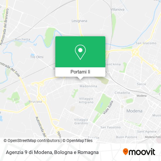 Mappa Agenzia 9 di Modena