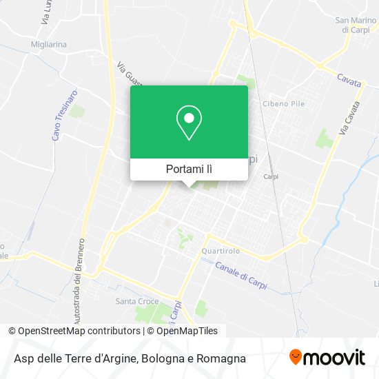 Mappa Asp delle Terre d'Argine