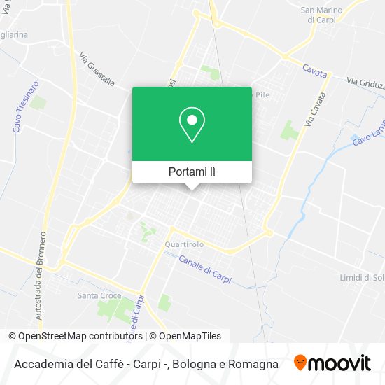 Mappa Accademia del Caffè - Carpi -