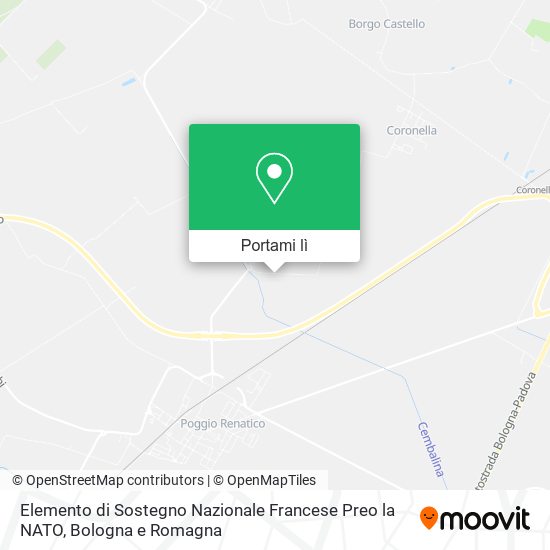 Mappa Elemento di Sostegno Nazionale Francese Preo la NATO