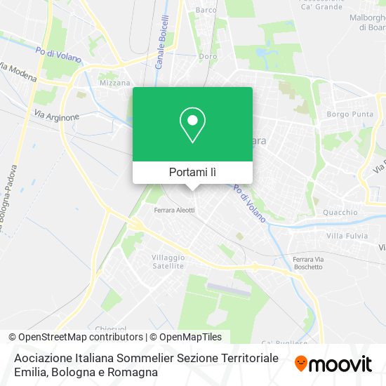 Mappa Aociazione Italiana Sommelier Sezione Territoriale Emilia