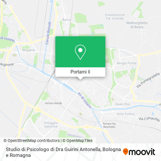 Mappa Studio di Psicologo di Dra Guirini Antonella