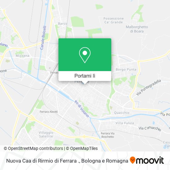 Mappa Nuova Caa di Rirmio di Ferrara .
