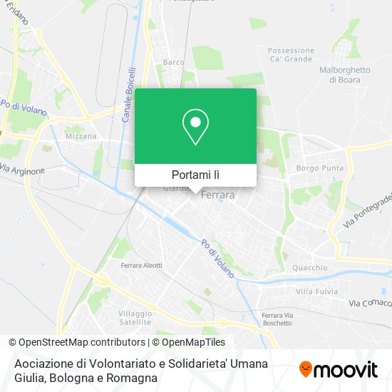 Mappa Aociazione di Volontariato e Solidarieta' Umana Giulia