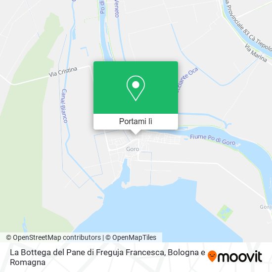 Mappa La Bottega del Pane di Freguja Francesca