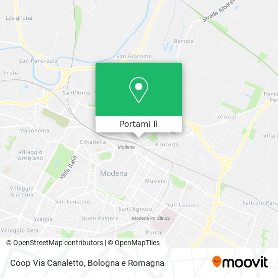Mappa Coop Via Canaletto