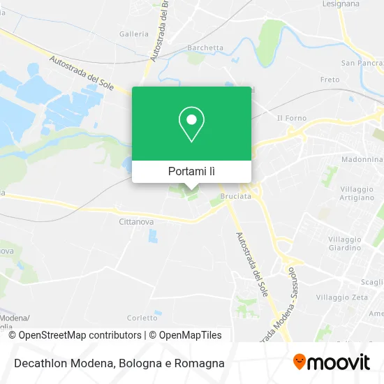 Mappa Decathlon Modena