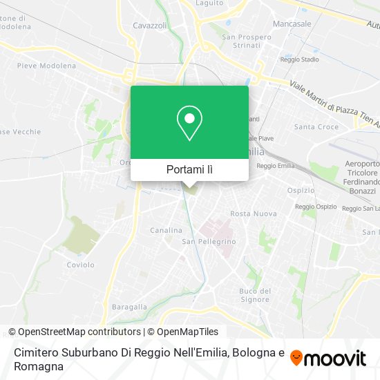 Mappa Cimitero Suburbano Di Reggio Nell'Emilia