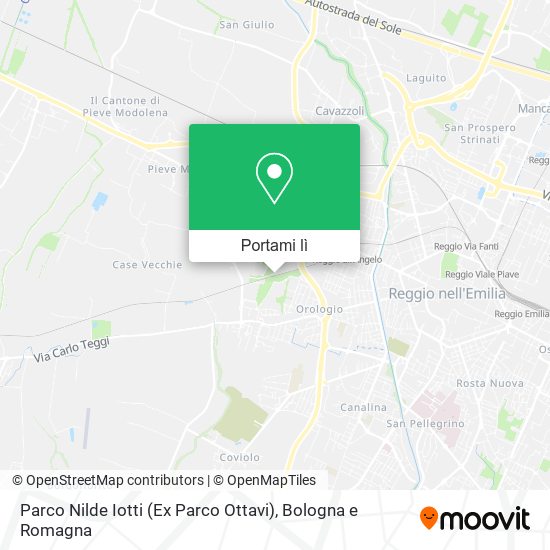 Mappa Parco Nilde Iotti (Ex Parco Ottavi)