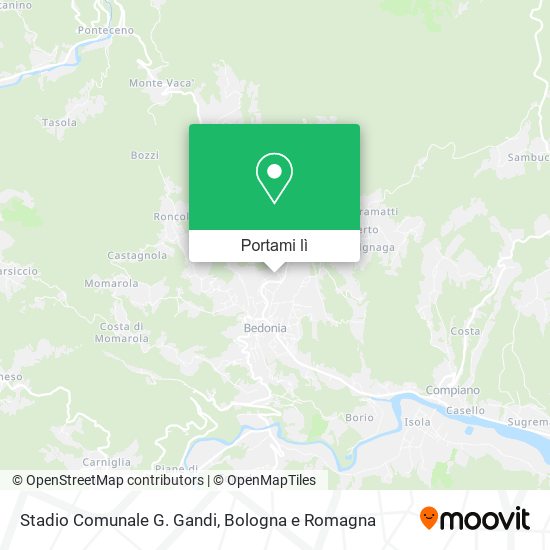 Mappa Stadio Comunale G. Gandi