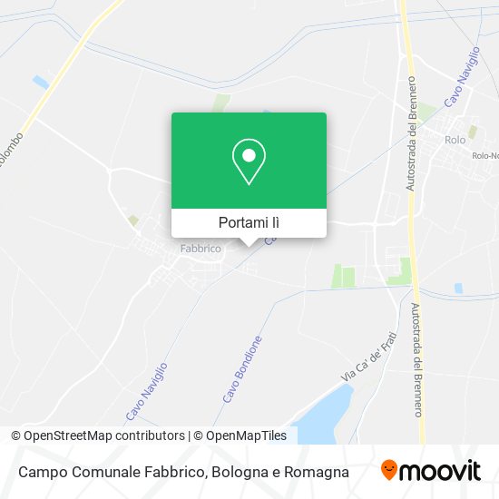 Mappa Campo Comunale Fabbrico
