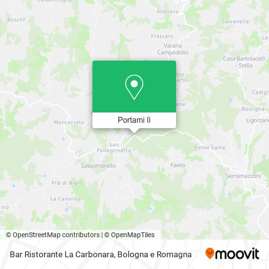 Mappa Bar Ristorante La Carbonara