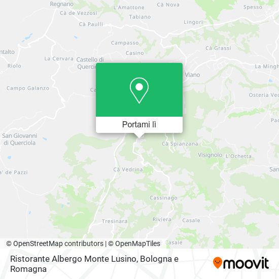 Mappa Ristorante Albergo Monte Lusino