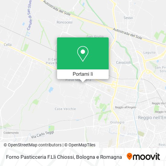 Mappa Forno Pasticceria F.Lli Chiossi