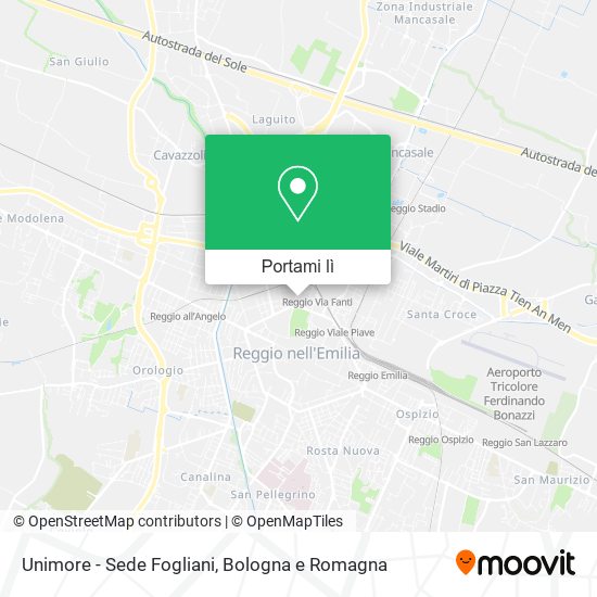 Mappa Unimore - Sede Fogliani