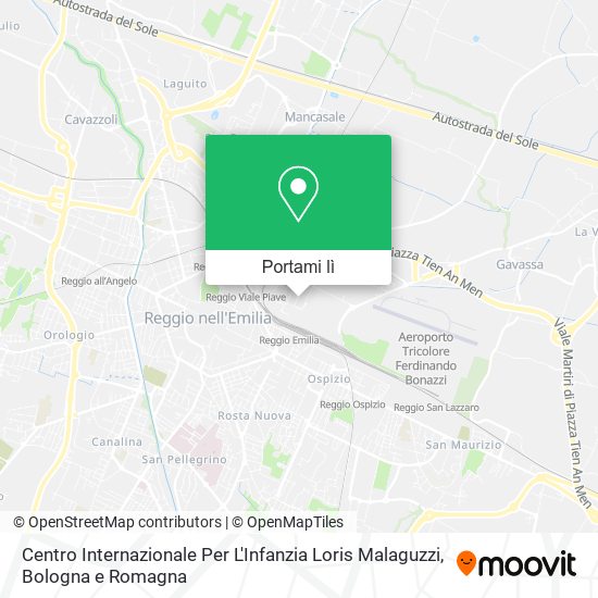 Mappa Centro Internazionale Per L'Infanzia Loris Malaguzzi