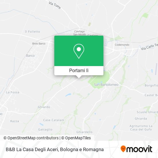 Mappa B&B La Casa Degli Aceri